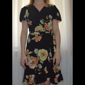 Floral wrap dress